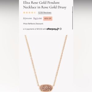 Elisa Rose Gold Pendant Necklace in Rose Gold Drusy